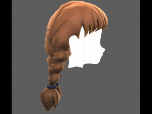 Base Hair for girl V09 3D Model