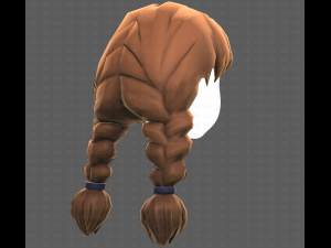 Base Hair for girl V09 3D Model