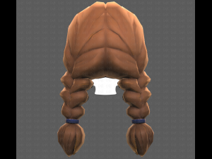 Base Hair for girl V09 3D Model