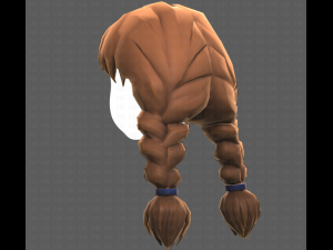 Base Hair for girl V09 3D Model
