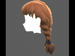 Base Hair for girl V09 3D Model