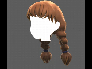 Base Hair for girl V09 3D Model