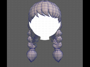 Base Hair for girl V09 3D Model