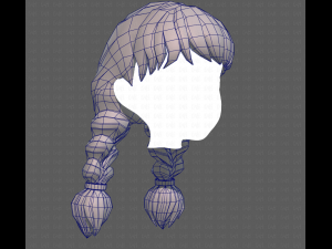 Base Hair for girl V09 3D Model