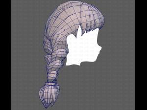 Base Hair for girl V09 3D Model