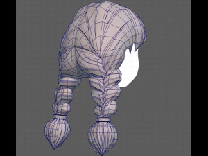 Base Hair for girl V09 3D Model