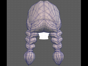 Base Hair for girl V09 3D Model
