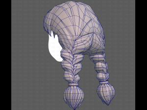 Base Hair for girl V09 3D Model