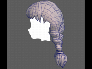 Base Hair for girl V09 3D Model