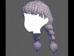 Base Hair for girl V09 3D Model