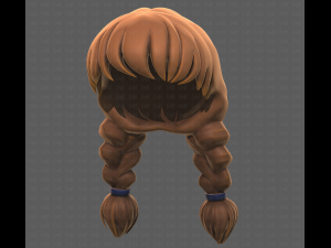 Base Hair for girl V09 3D Model