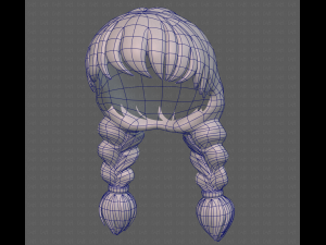 Base Hair for girl V09 3D Model