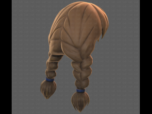 Base Hair for girl V09 3D Model