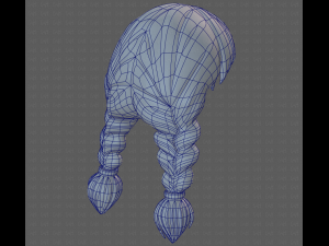 Base Hair for girl V09 3D Model