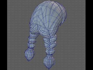 Base Hair for girl V09 3D Model