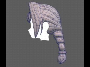 Base Hair for girl V10 Modelo 3D