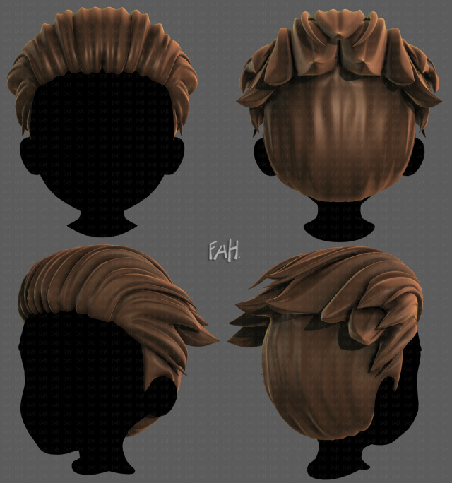 3D Hair style for boy V93 Modèle 3D .c4d .max .obj .3ds .fbx .stl .blend