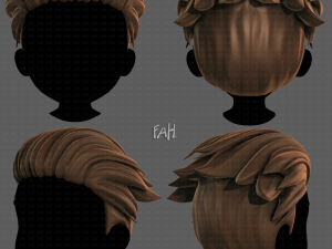 3D Hair style for boy V93 Model 3D