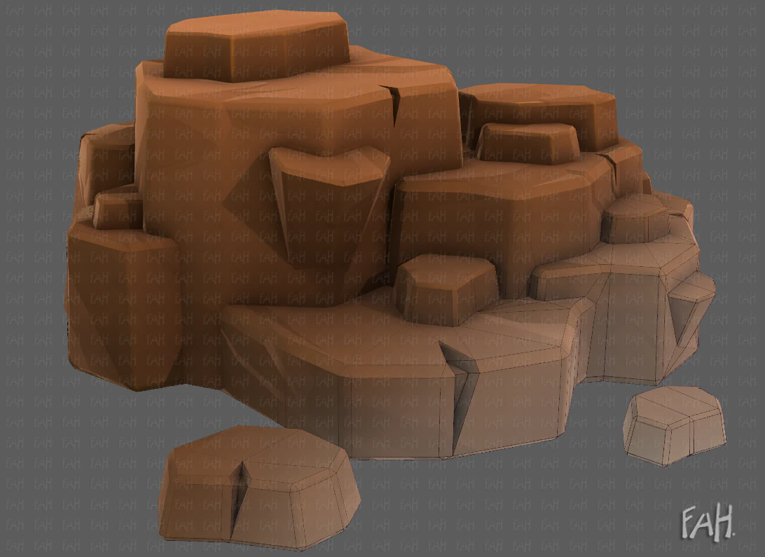 Rocks V04 3D Model .c4d .max .obj .3ds .fbx .stl .blend