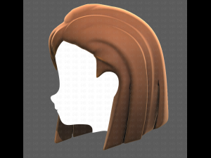 Base Hair for girl V11 3D Модель
