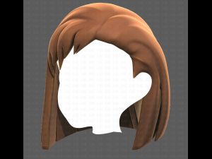 Base Hair for girl V11 3D Модель