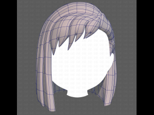 Base Hair for girl V11 3D Модель