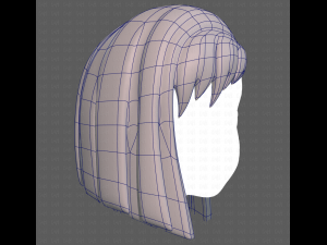 Base Hair for girl V11 3D Модель