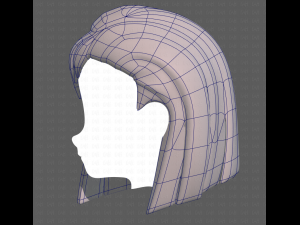 Base Hair for girl V11 3D Модель