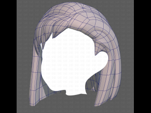 Base Hair for girl V11 3D Модель