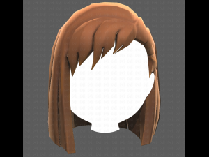 Base Hair for girl V11 3D Модель
