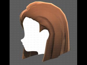 Base Hair for girl V11 3D Модель