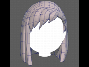 Base Hair for girl V11 3D Модель