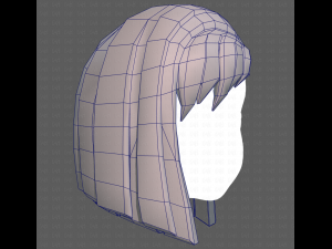 Base Hair for girl V11 3D Модель