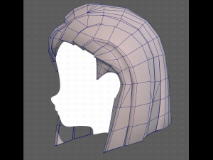 Base Hair for girl V11 3D Модель