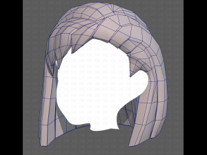 Base Hair for girl V11 3D Модель