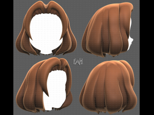 Base Hair for girl V12 3Dモデル