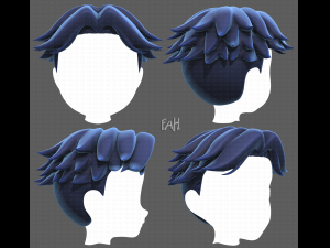 Base Hair for Boy V11 3D Model