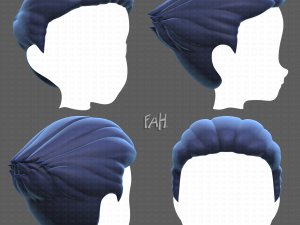 Base Hair for Boy V12 3D मॉडल