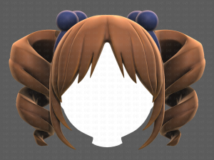 Base Hair for girl V13 3D Model