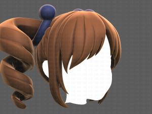 Base Hair for girl V13 3D Model