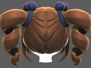 Base Hair for girl V13 3D Model
