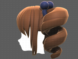 Base Hair for girl V13 3D Model