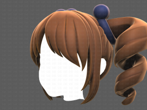 Base Hair for girl V13 3D Model
