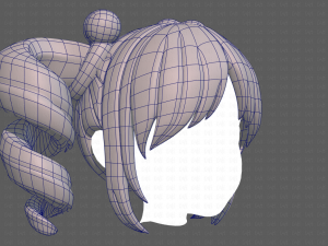 Base Hair for girl V13 3D Model