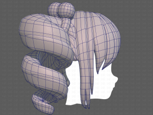 Base Hair for girl V13 3D Model