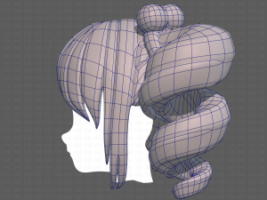Base Hair for girl V13 3D Model