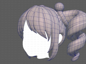 Base Hair for girl V13 3D Model