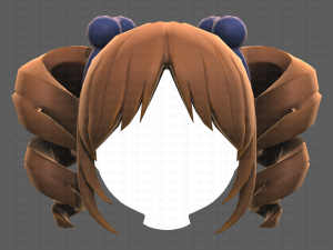 Base Hair for girl V13 3D Model