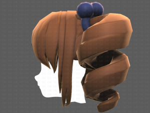 Base Hair for girl V13 3D Model