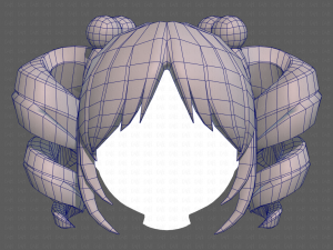 Base Hair for girl V13 3D Model